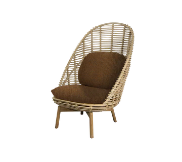 Cane-line Hive Highback Chair with Teak Legs-Beaumonde