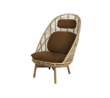 Cane-line Hive Highback Chair with Teak Legs-Beaumonde