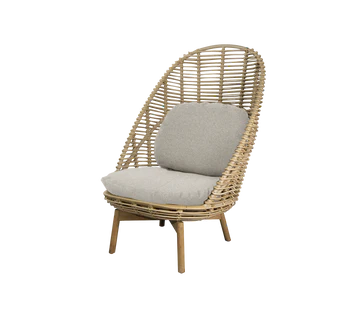 Cane-line Hive Highback Chair with Teak Legs-Beaumonde