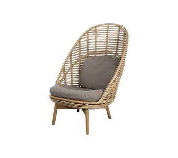 Cane-line Hive Highback Chair with Teak Legs-Beaumonde