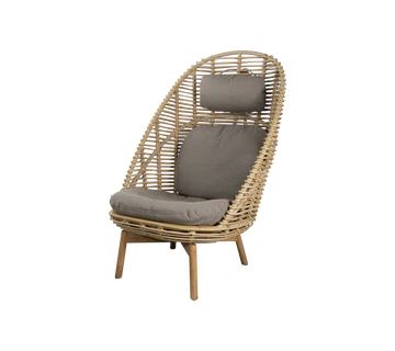 Cane-line Hive Highback Chair with Teak Legs-Beaumonde