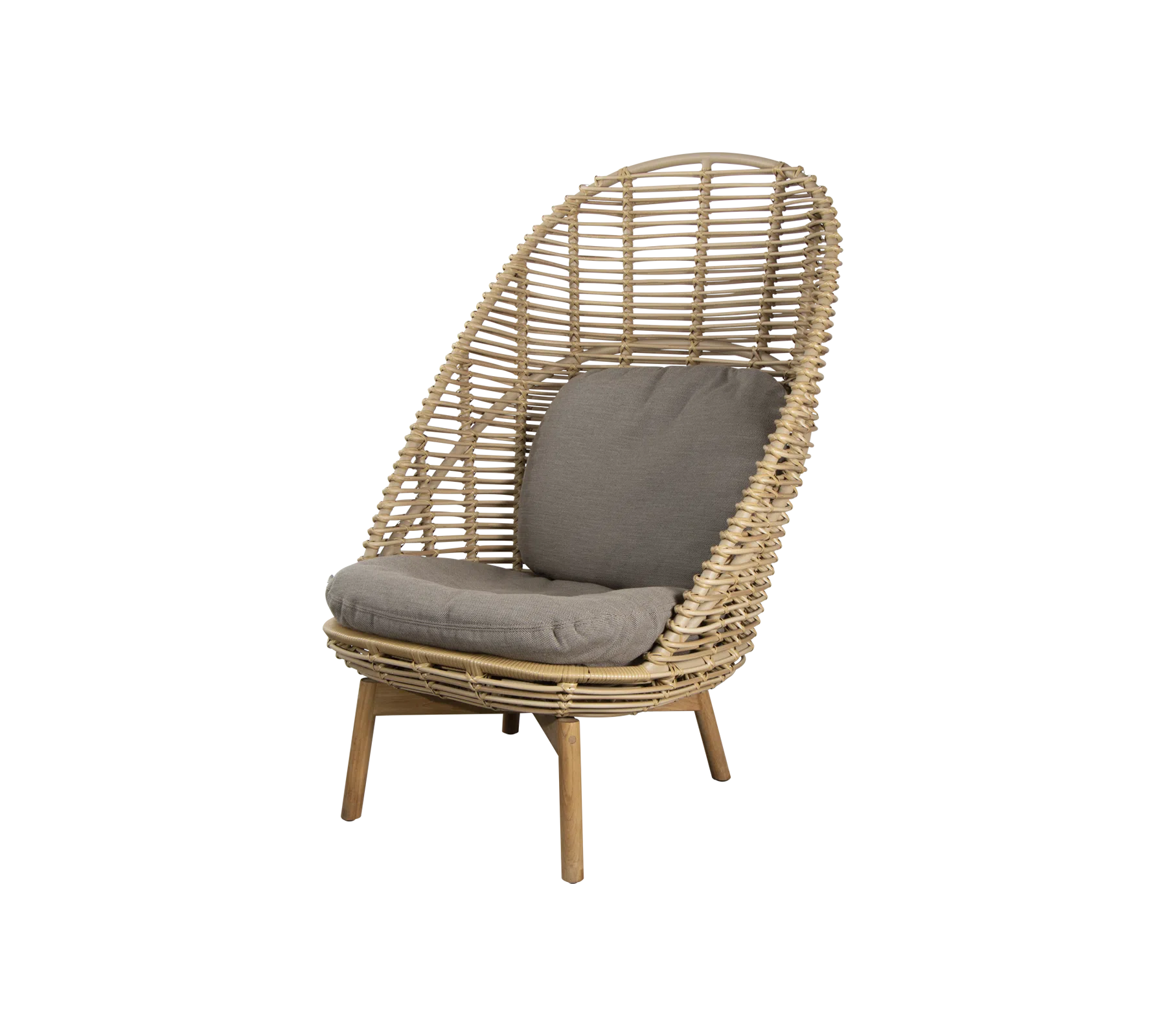 Cane-line Hive Highback Chair with Teak Legs-Beaumonde