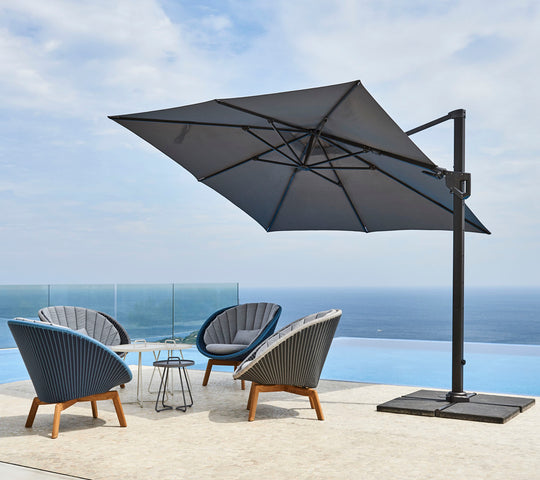 Cane-line Hyde Luxe Tilt Parasol, 3X3 M-Beaumonde