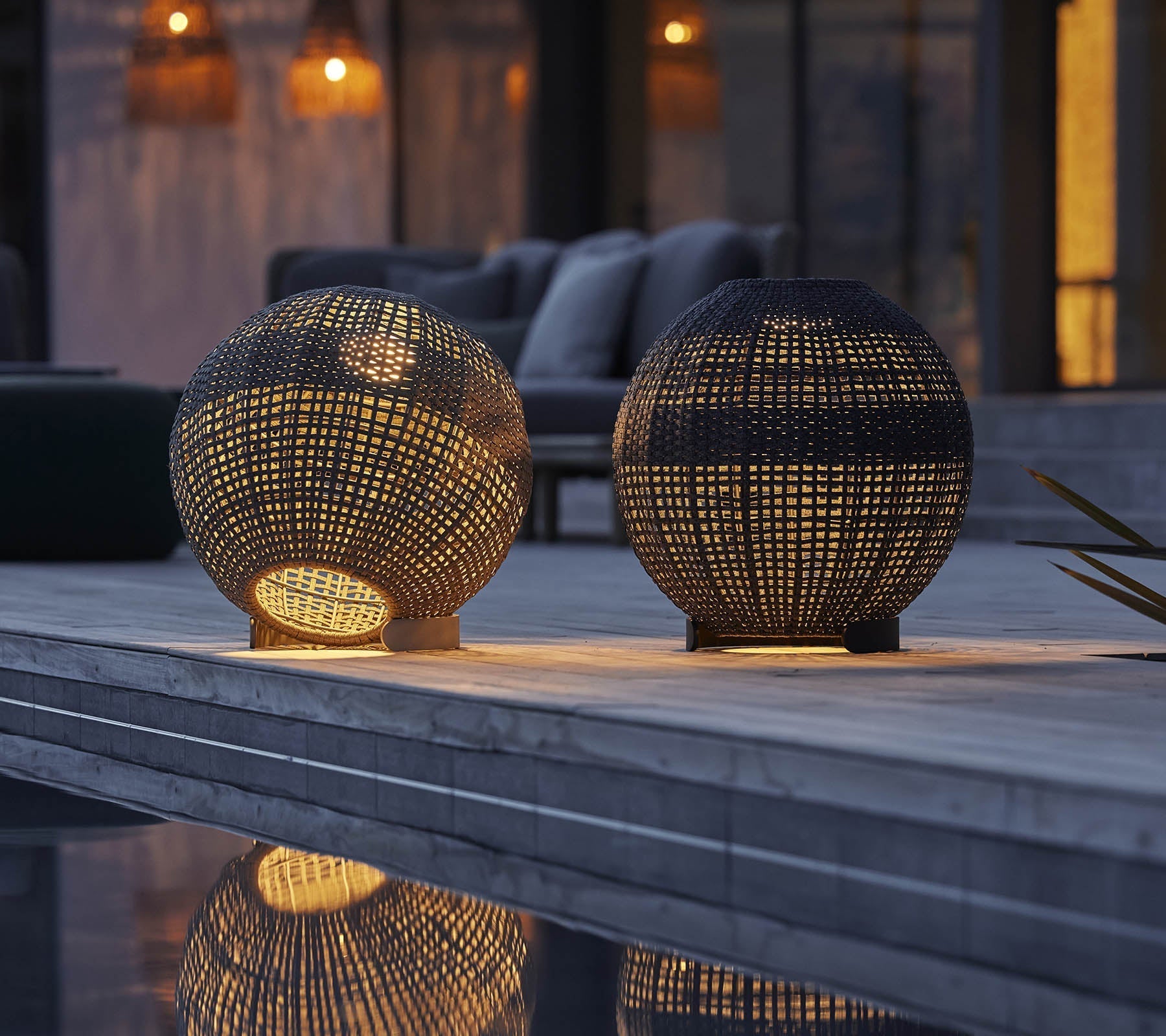 Cane-line Illusion Lamp Round-Beaumonde