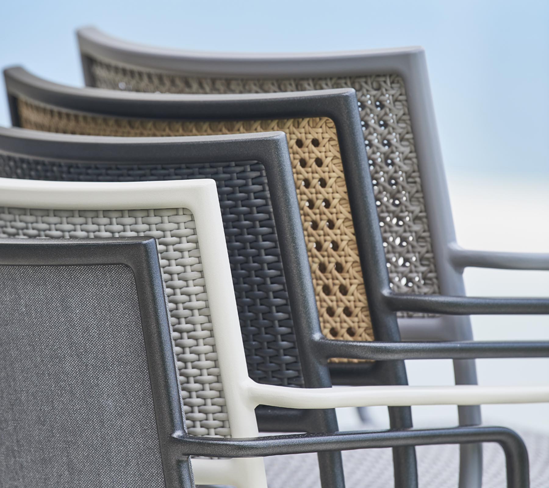 Cane-line Less Armchair, Stackable French Weave-Beaumonde