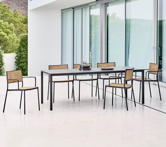 Cane-line Less Armchair, Stackable French Weave-Beaumonde