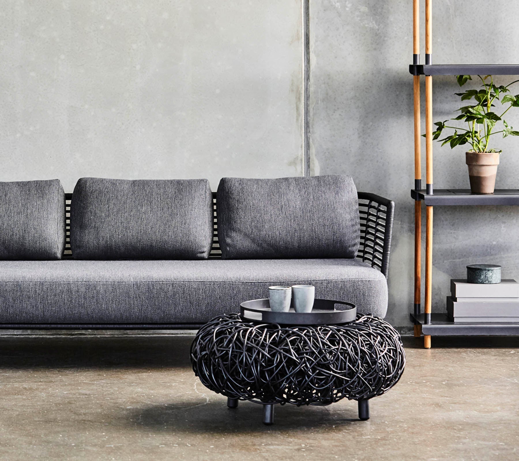 Cane-line Loop Footstool Indoor-Beaumonde