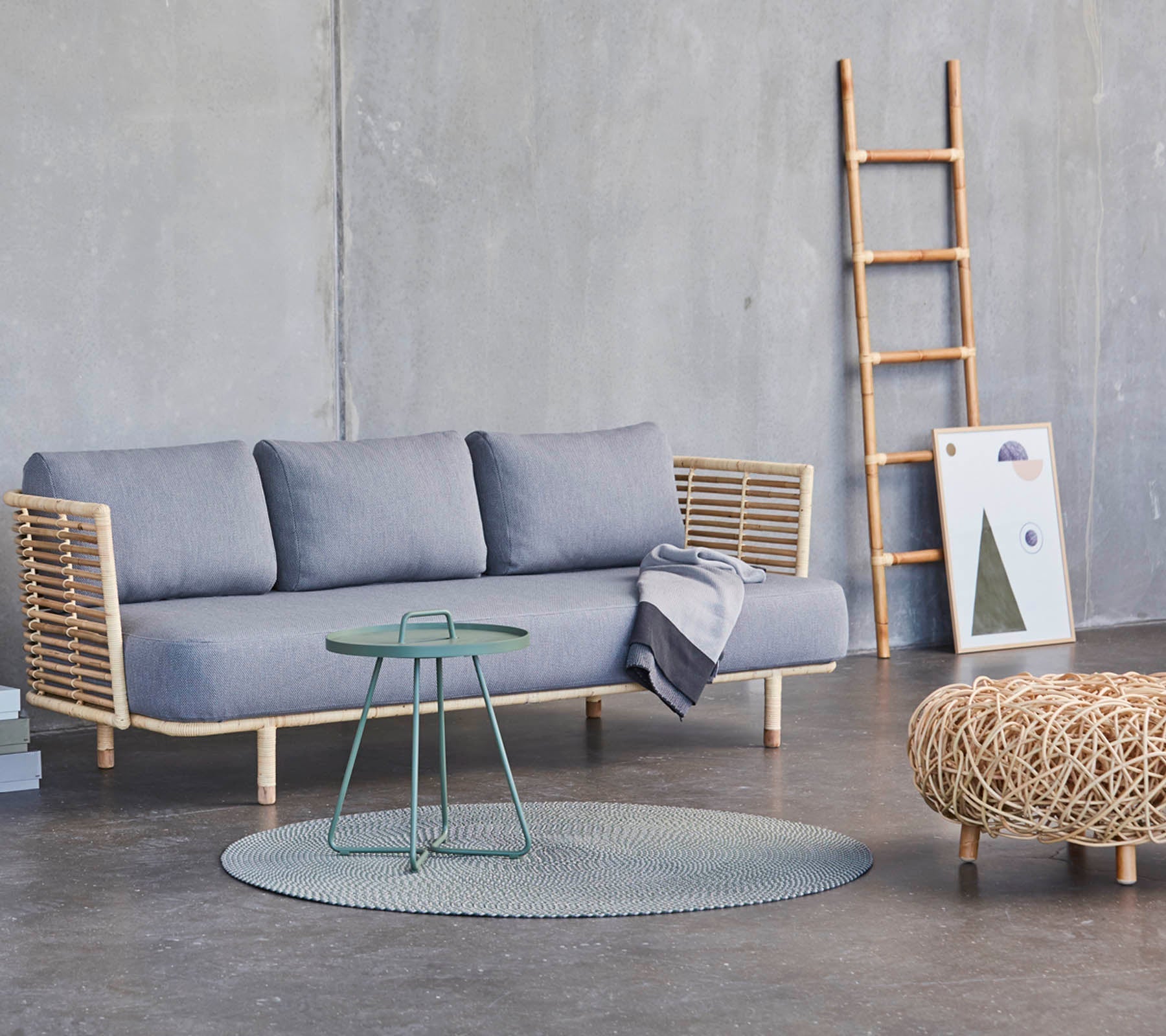 Cane-line Loop Footstool Indoor-Beaumonde