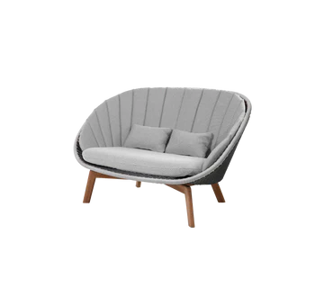Cane-line Peacock 2-Seater Sofa with Teak Legs-Beaumonde