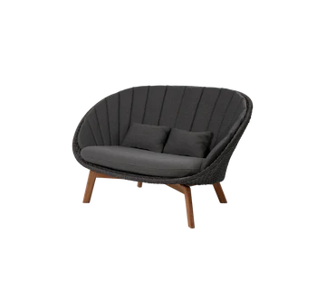 Cane-line Peacock 2-Seater Sofa with Teak Legs-Beaumonde