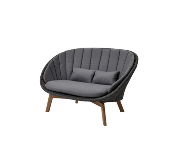 Cane-line Peacock 2-Seater Sofa with Teak Legs-Beaumonde