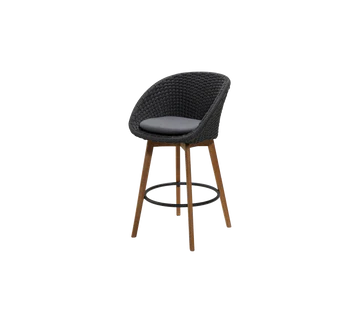 Cane-line Peacock Bar Chair with Teak Legs-Beaumonde