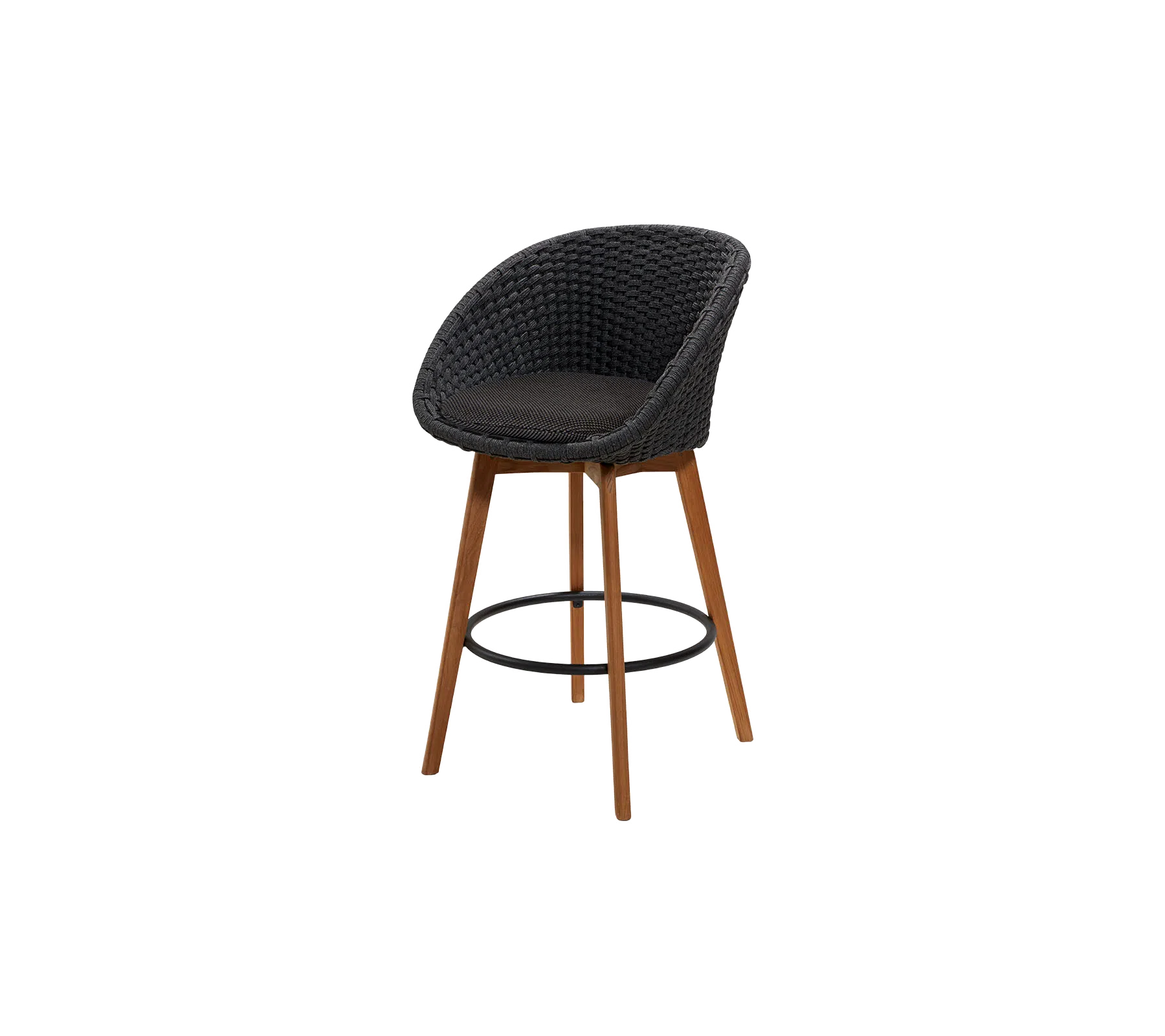 Cane-line Peacock Bar Chair with Teak Legs-Beaumonde