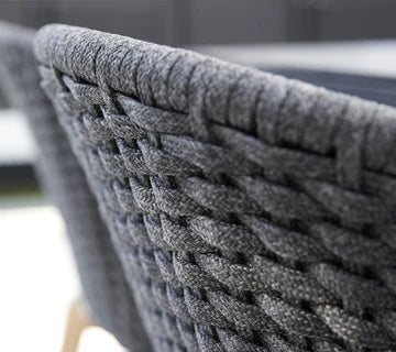 Cane-line Peacock Chair with Black Aluminium Legs-Beaumonde