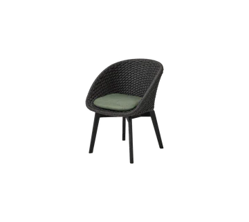 Cane-line Peacock Chair with Black Aluminium Legs-Beaumonde