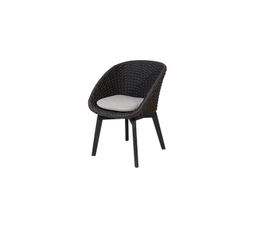 Cane-line Peacock Chair with Black Aluminium Legs-Beaumonde
