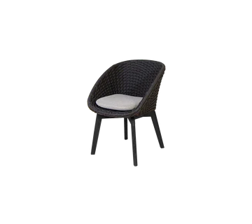 Cane-line Peacock Chair with Black Teak Legs Indoor-Beaumonde