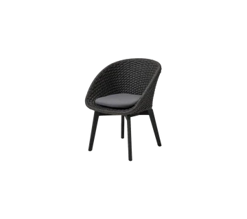Cane-line Peacock Chair with Black Teak Legs Indoor-Beaumonde