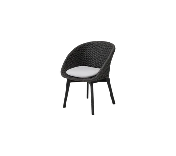 Cane-line Peacock Chair with Black Teak Legs Indoor-Beaumonde