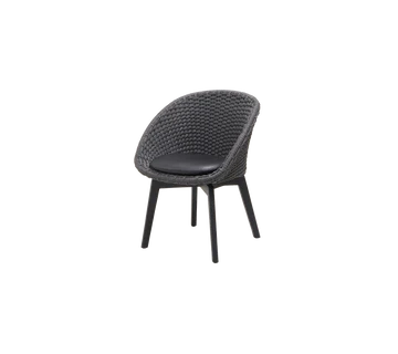 Cane-line Peacock Chair with Black Teak Legs Indoor-Beaumonde