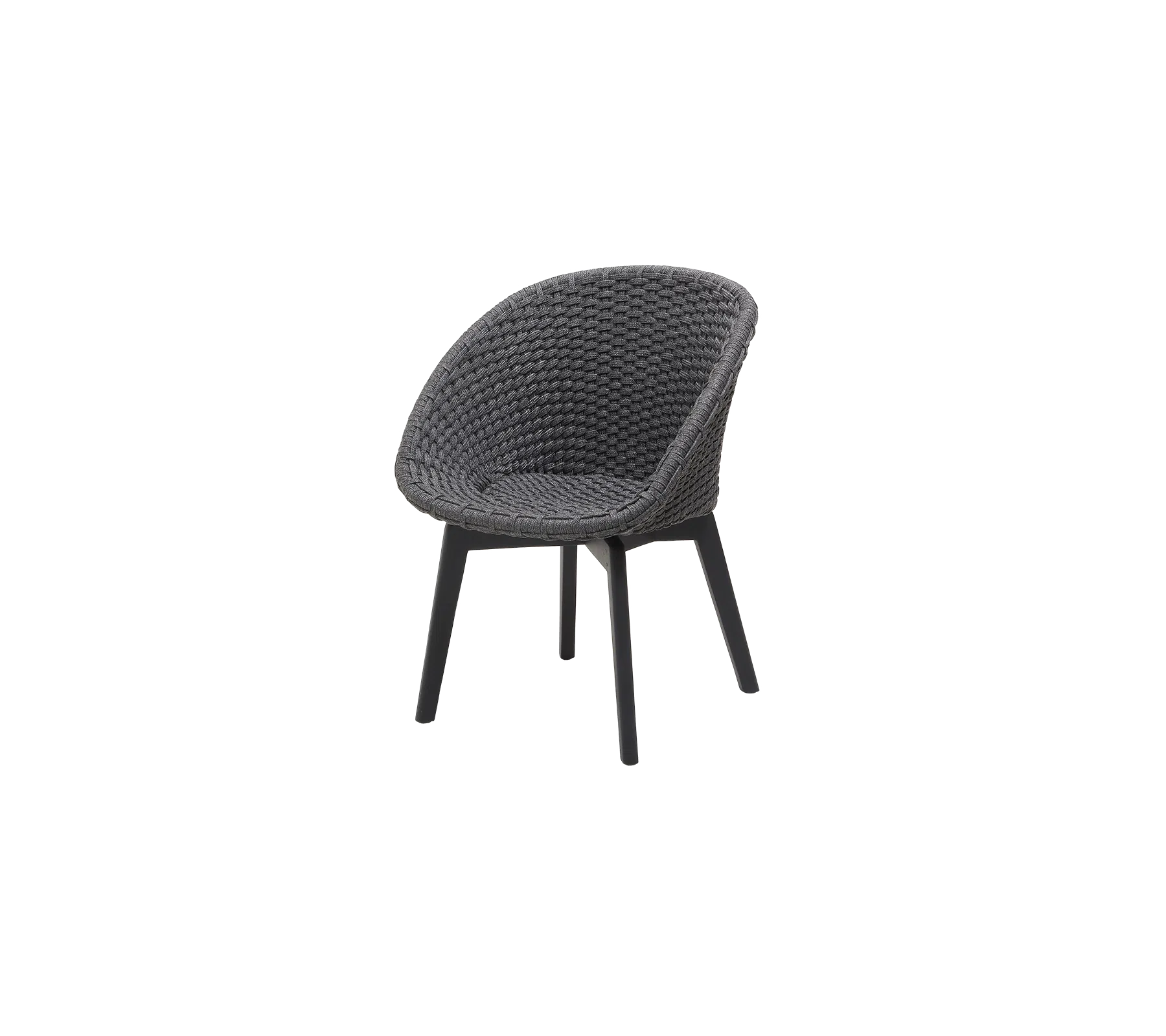 Cane-line Peacock Chair with Black Teak Legs Indoor-Beaumonde