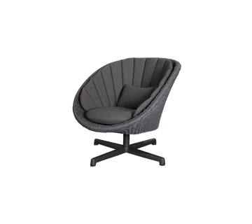 Cane-line Peacock Lounge Chair with Swivel Aluminium Base-Beaumonde