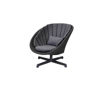 Cane-line Peacock Lounge Chair with Swivel Aluminium Base-Beaumonde