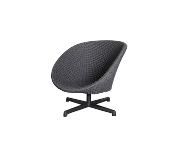 Cane-line Peacock Lounge Chair with Swivel Aluminium Base-Beaumonde