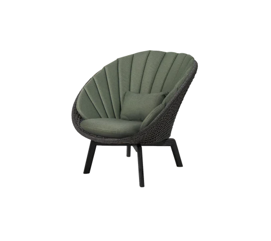 Cane-line Peacock Lounge Chair with Teak Legs-Beaumonde