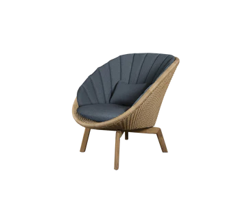 Cane-line Peacock Lounge Chair with Teak Legs-Beaumonde