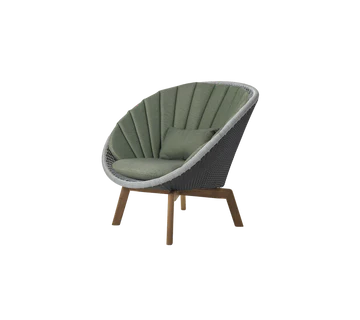 Cane-line Peacock Lounge Chair with Teak Legs-Beaumonde
