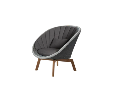 Cane-line Peacock Lounge Chair with Teak Legs-Beaumonde