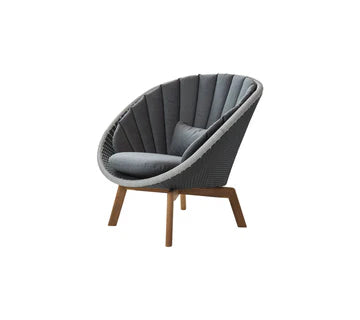 Cane-line Peacock Lounge Chair with Teak Legs-Beaumonde