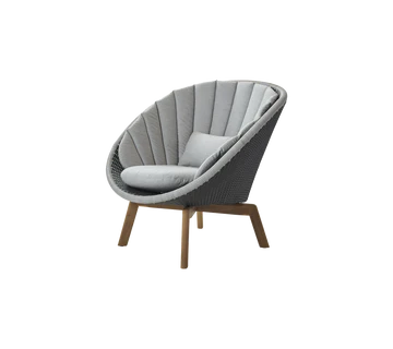 Cane-line Peacock Lounge Chair with Teak Legs-Beaumonde