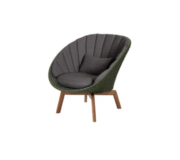 Cane-line Peacock Lounge Chair with Teak Legs-Beaumonde