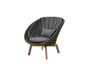 Cane-line Peacock Lounge Chair with Teak Legs-Beaumonde