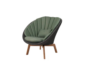 Cane-line Peacock Lounge Chair with Teak Legs-Beaumonde