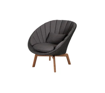 Cane-line Peacock Lounge Chair with Teak Legs-Beaumonde