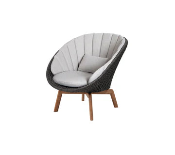 Cane-line Peacock Lounge Chair with Teak Legs-Beaumonde
