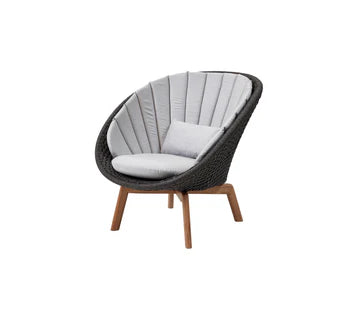 Cane-line Peacock Lounge Chair with Teak Legs-Beaumonde