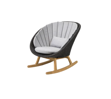 Cane-line Peacock Rocking Chair with Teak Legs-Beaumonde