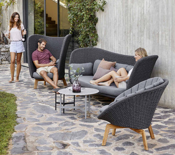 Cane-line Peacock Wing 3-Seater Sofa with Teak Legs