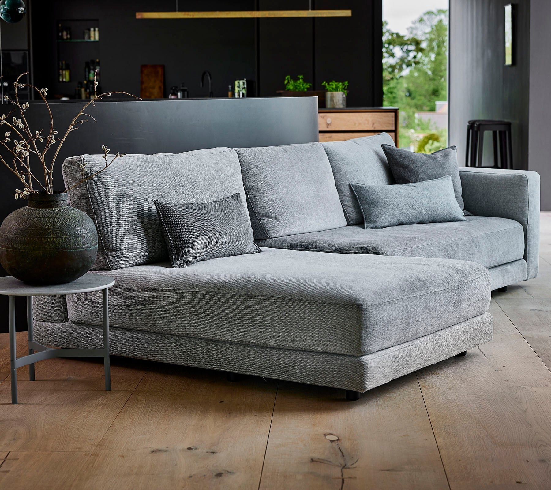 Cane-line Scale 2-Seater Sofa with Single Daybed & Armrest-Beaumonde