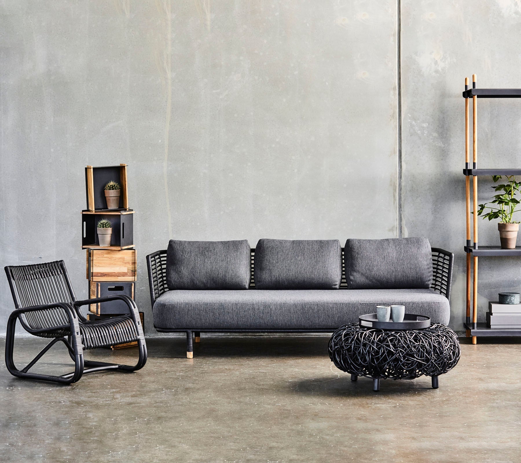 Cane-line Sense 3-Seater Sofa Frame Indoor-Beaumonde