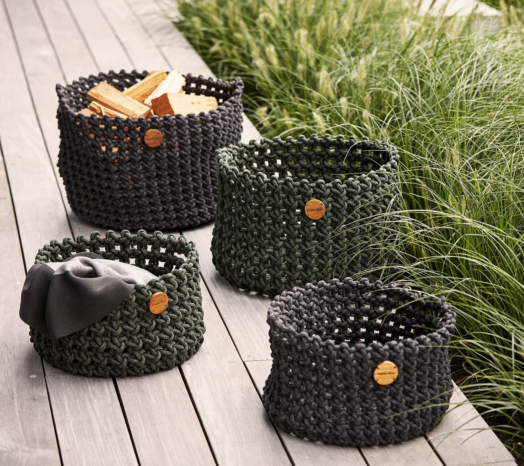 Cane-line Soft Rope Basket Medium, Dia. 40cm-Beaumonde