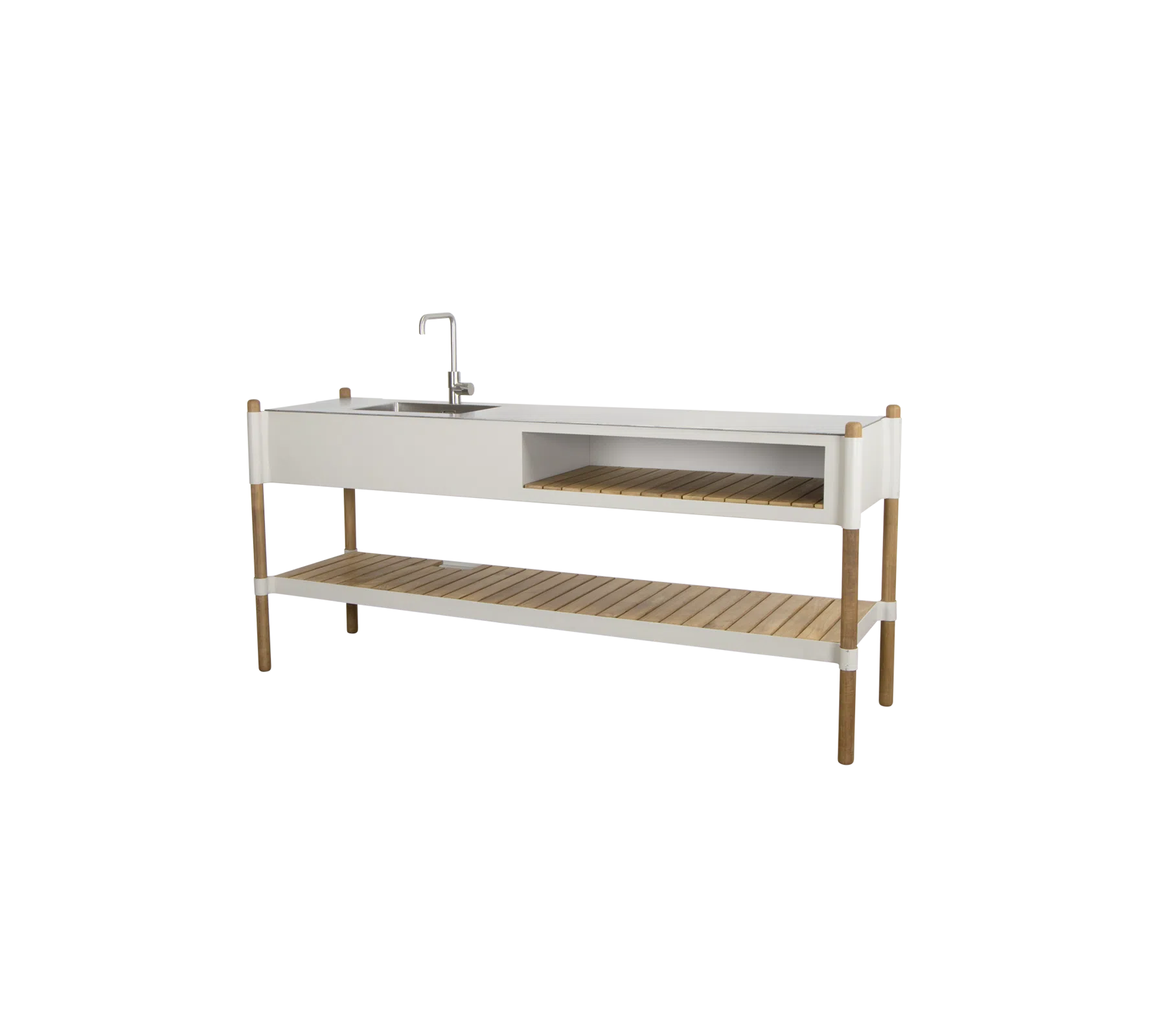 Cane-line Sticks Kitchen Module with Teak Shelf-Beaumonde