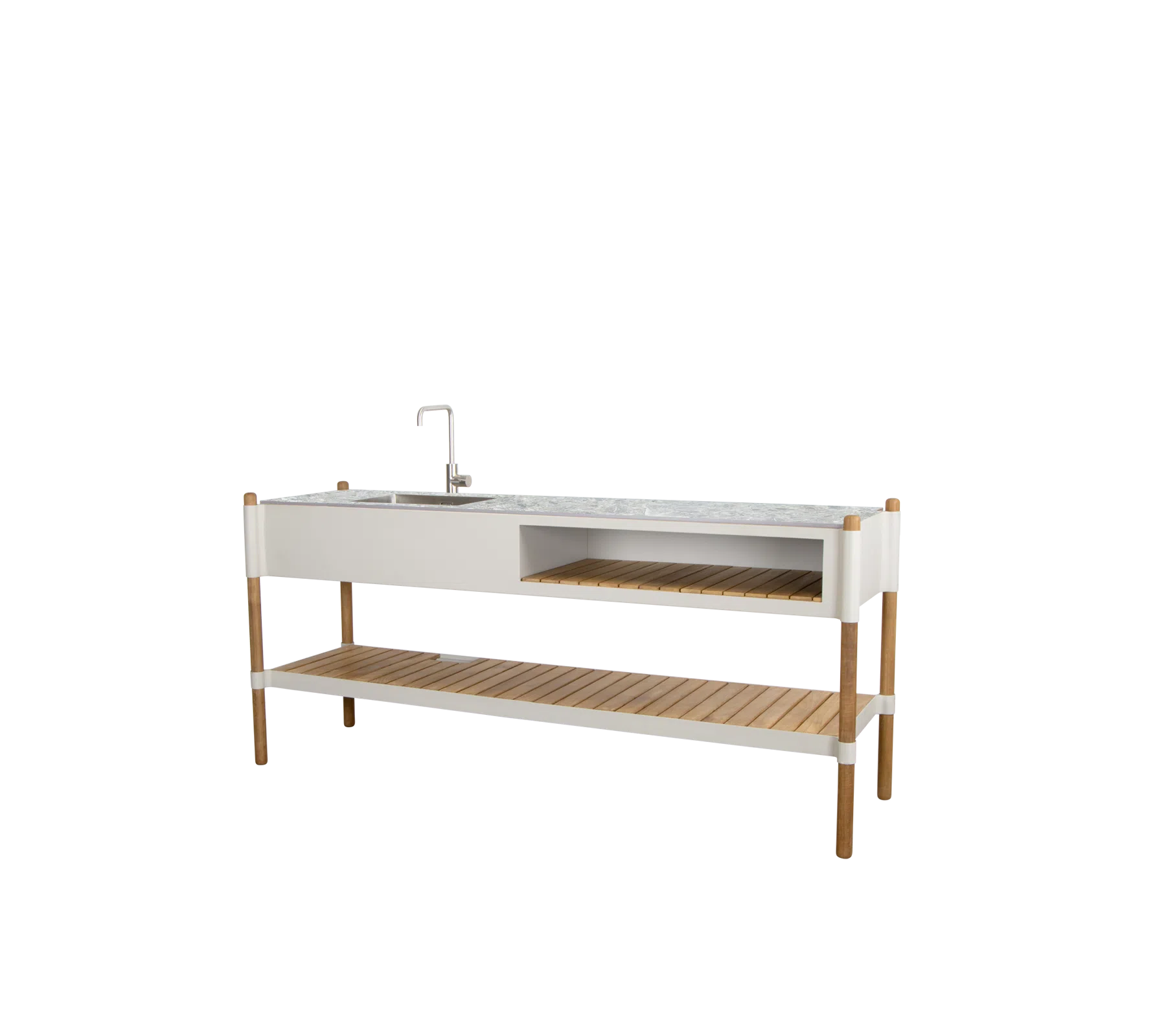 Cane-line Sticks Kitchen Module with Teak Shelf-Beaumonde