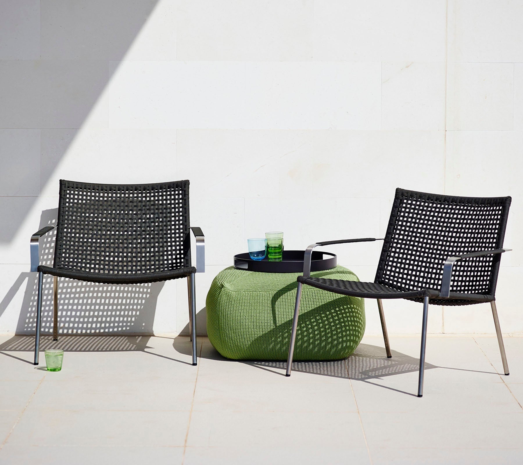 Cane-line Straw Lounge Chair, Stackable-Beaumonde