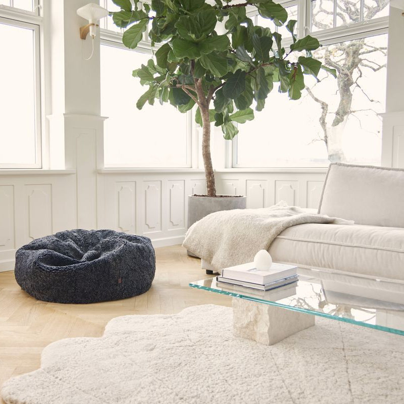 Natures Collection Round Sheepskin Bean Bag | Short Wool | Medium | Large