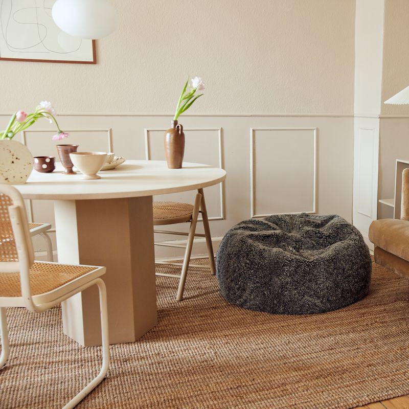 Natures Collection Round Sheepskin Bean Bag | Short Wool | Medium | Large